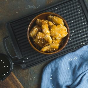 Honey Glazed Pan Fried Chicken with Lemon